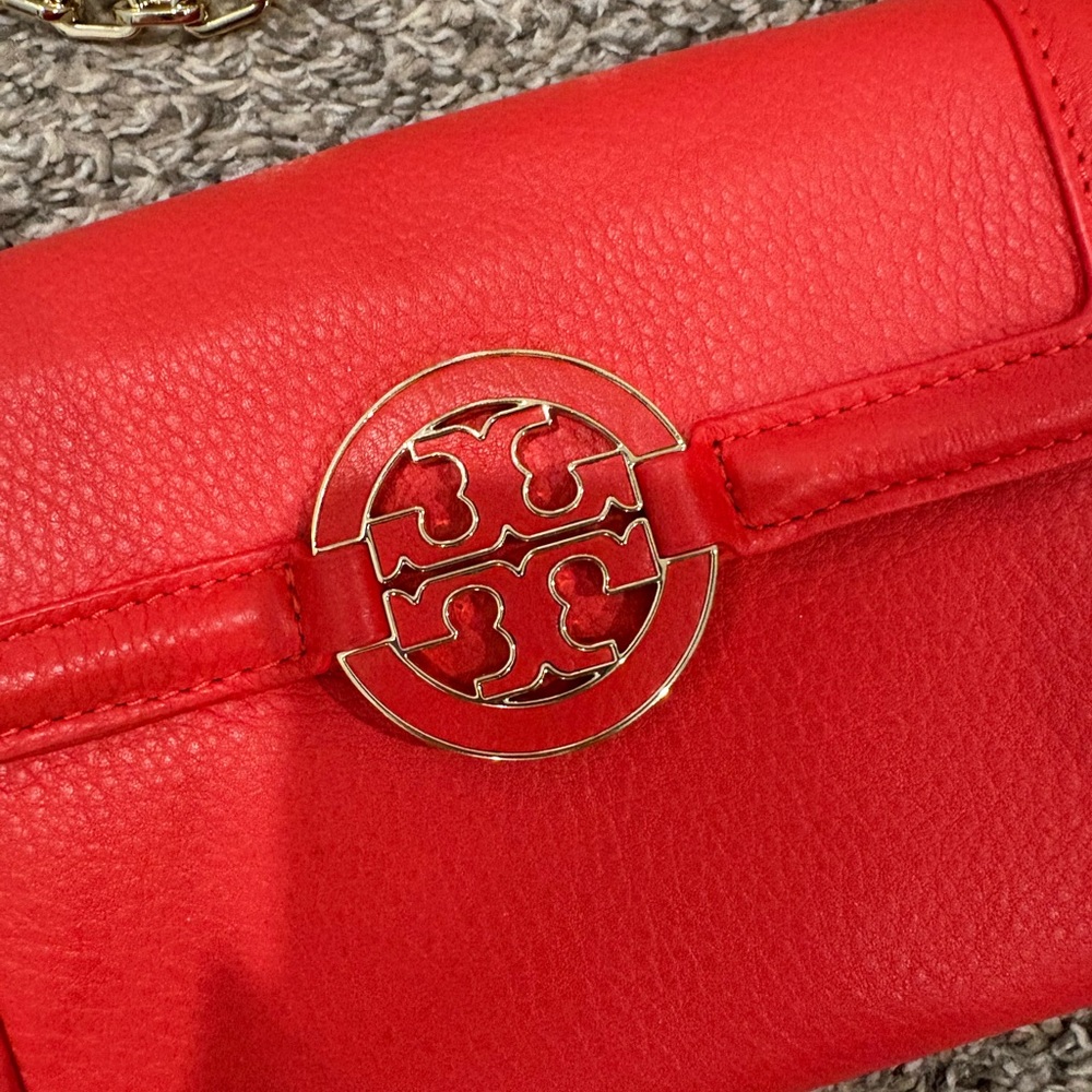 Tory Burch Amanda leather chain clutch crossbody bag - Picture 2 of 4